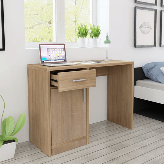 Mesa HKH con cajones y armario en madera de roble