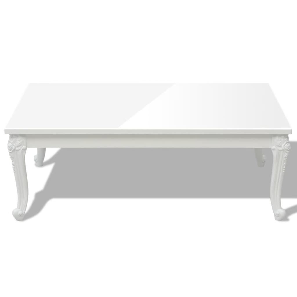 Mesa de centro brillante HKH - Blanca