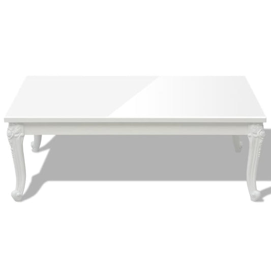 Mesa de centro brillante HKH - Blanca