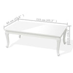 HKH Mesa de Centro Brilhante - Branco