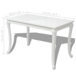 HKH Mesa de Jantar Brilhante - Branco