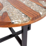 HKH Mesa de Centro em Resina de Teca 60 Cm