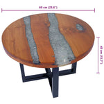 HKH Mesa de Centro em Resina de Teca 60 Cm