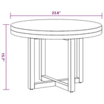 HKH Mesa de Centro em Resina de Teca 60 Cm