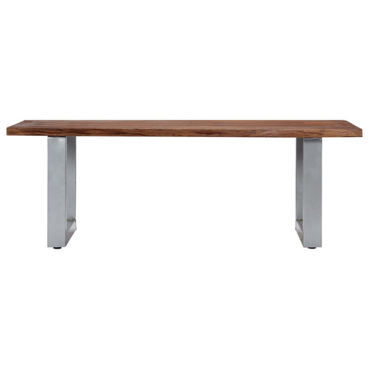 HKH Mesa de Centro con Bordes Vivos Acacia Maciza