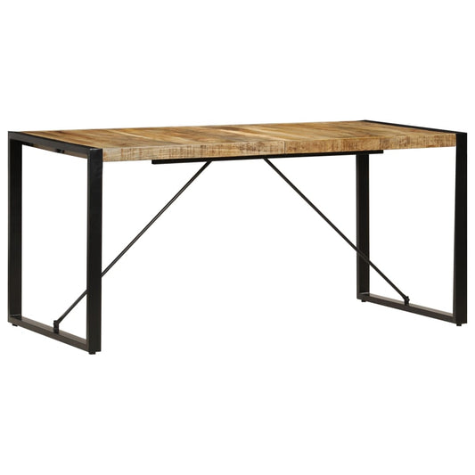 HKH Mesa de Comedor de Madera Maciza de Mango