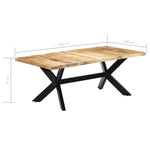HKH Mesa de Jantar Madeira de Maciça em Mangueira