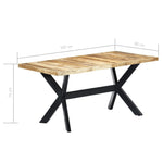 HKH Mesa de Jantar Madeira de Áspera Maciça em Mangueira
