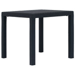 HKH Mesa de Jardim Plástico C/ Aspeto de Vime - Antracite