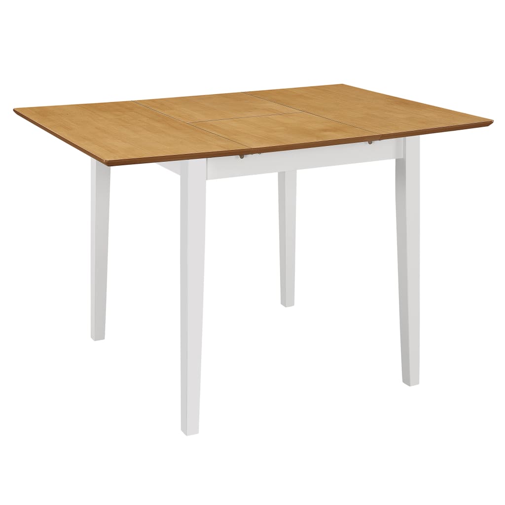 Mesa de Comedor Extensible HKH (80 - 120) de MDF - Blanco