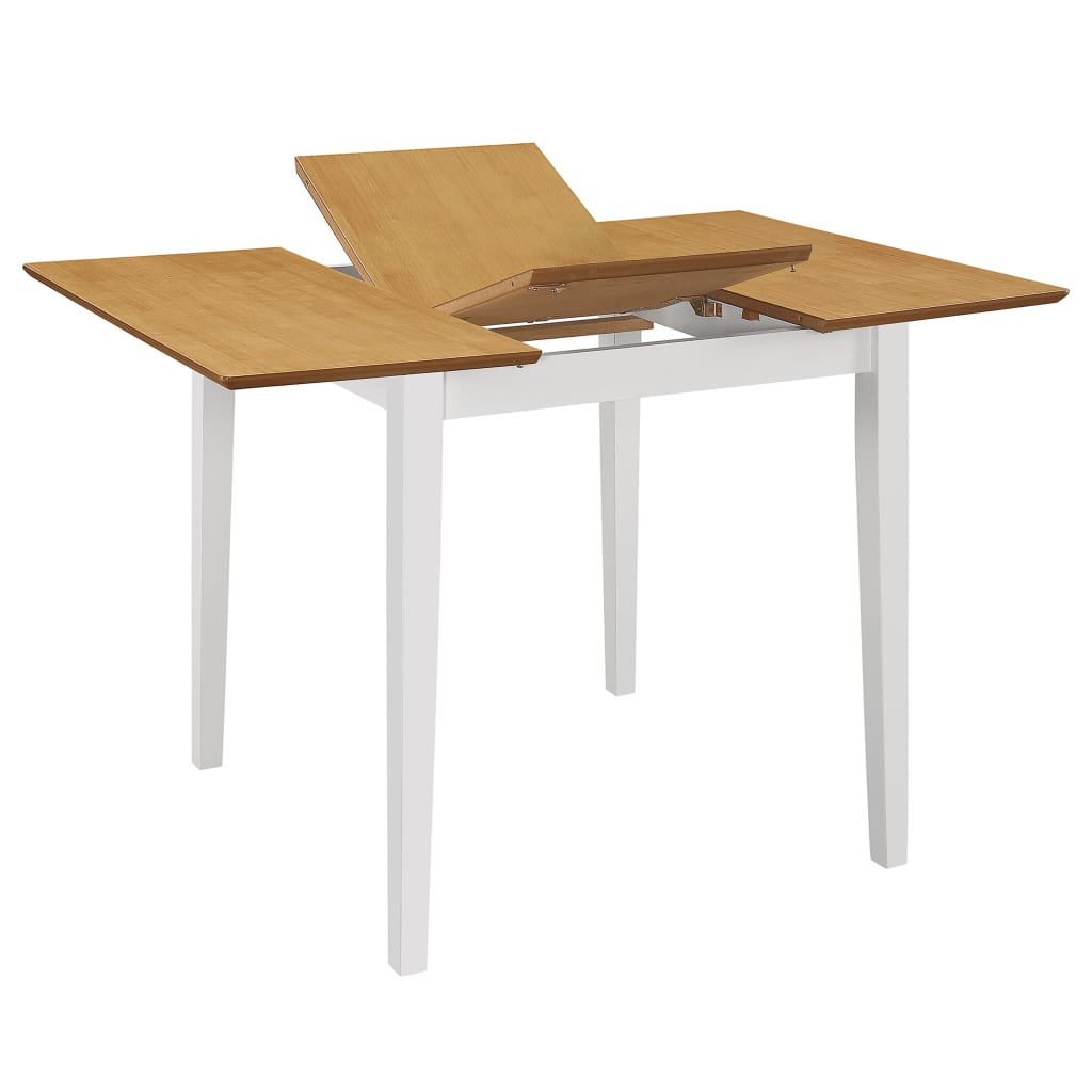 Mesa de Comedor Extensible HKH (80 - 120) de MDF - Blanco