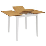 HKH Mesa de Jantar Extensível (80 - 120) em MDF - Branco
