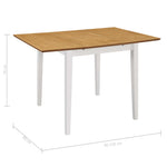 HKH Mesa de Jantar Extensível (80 - 120) em MDF - Branco