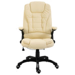Silla de Oficina HKH de Cuero Artificial - Crema
