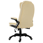 Silla de Oficina HKH de Cuero Artificial - Crema