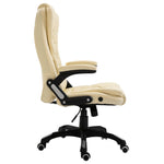 Silla de Oficina HKH de Cuero Artificial - Crema