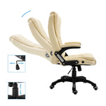 Silla de Oficina HKH de Cuero Artificial - Crema