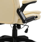 Silla de Oficina HKH de Cuero Artificial - Crema
