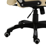 Silla de Oficina HKH de Cuero Artificial - Crema
