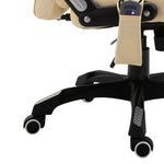 Silla de Oficina HKH con Función Masaje Cuero Sintético - Crema