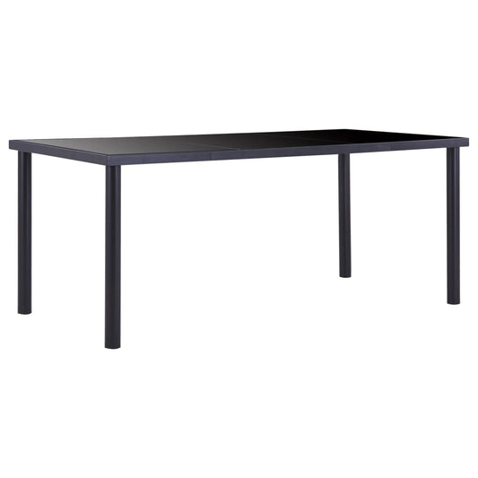 HKH Mesa de Jantar em Vidro Temperado - Preto