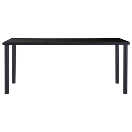 HKH Mesa de Jantar em Vidro Temperado - Preto