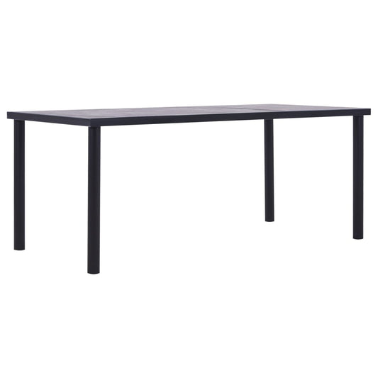 Mesa de comedor HKH de MDF - Gris Cemento y Negro