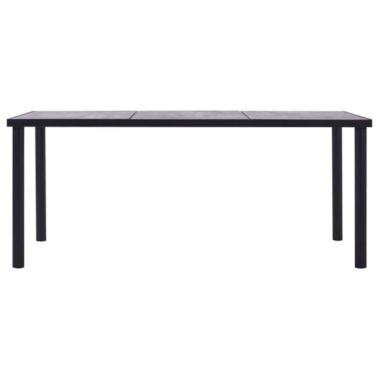 Mesa de comedor HKH de MDF - Gris Cemento y Negro
