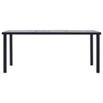 HKH Mesa de Jantar em MDF - Cinza Cimento e Preto