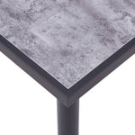 HKH Mesa de Jantar em MDF - Cinza Cimento e Preto
