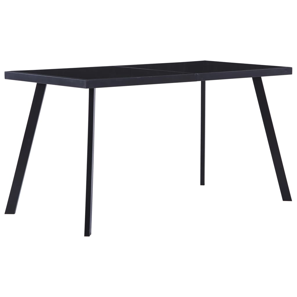 Mesa de Comedor HKH de Cristal Templado - Negro