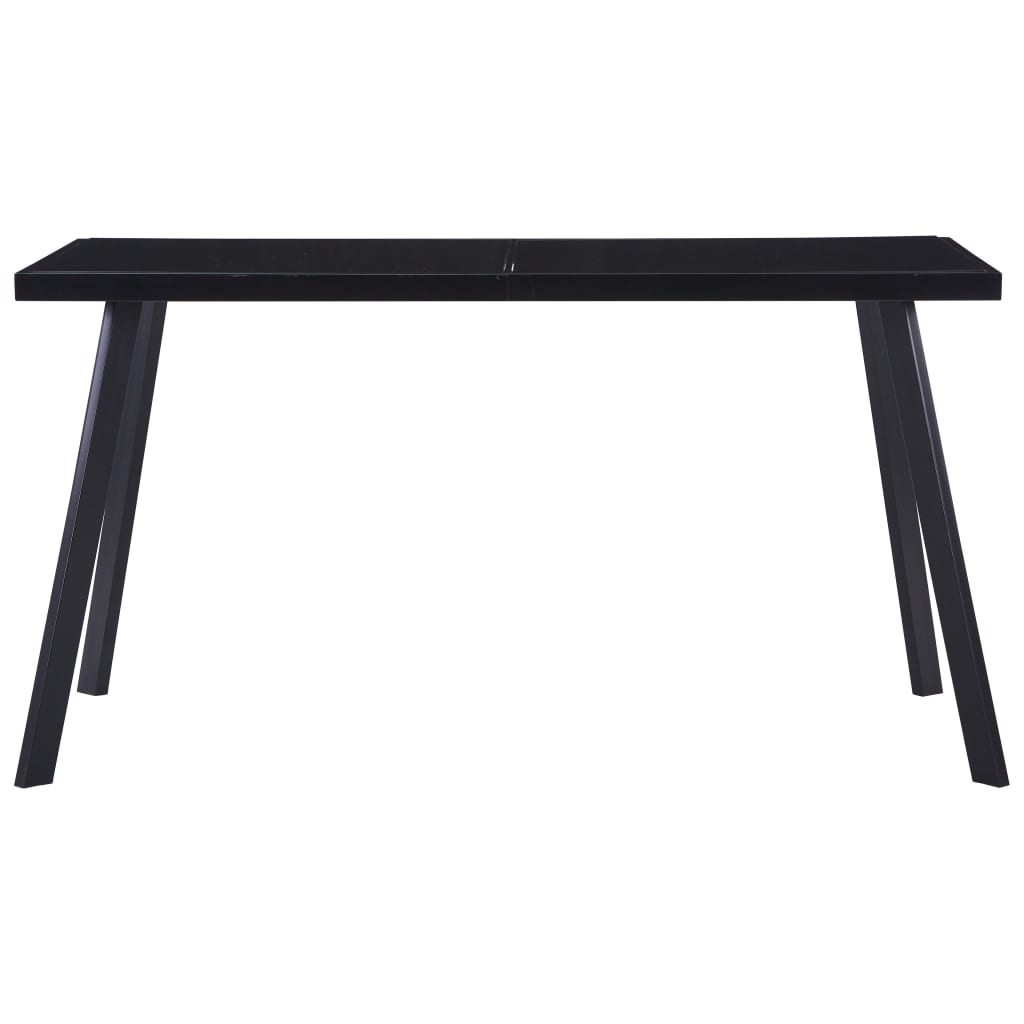 Mesa de Comedor HKH de Cristal Templado - Negro