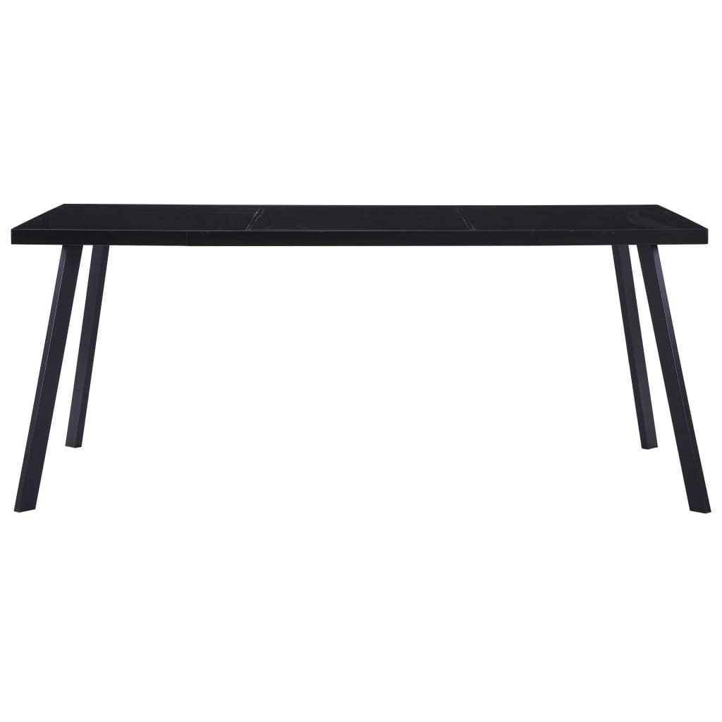 Mesa de Comedor HKH de Cristal Templado - Negro