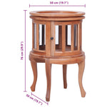 HKH Vitrina de Caoba Color en Madera Maciza - Natural