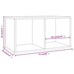 HKH Caixa para Discos Vinil - 71x34x36 Cm - Branco