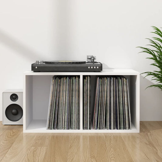 HKH Caixa para Discos Vinil - 71x34x36 Cm - Branco