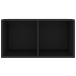HKH Caixa P/ Discos de Vinil - 71x34x36 Cm - Preto