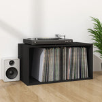 HKH Caixa P/ Discos de Vinil - 71x34x36 Cm - Preto