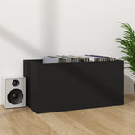HKH Caixa P/ Discos de Vinil - 71x34x36 Cm - Preto