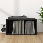 HKH Caixa P/ Discos de Vinil - 71x34x36 Cm - Preto