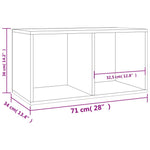 HKH Caixa Discos Vinil em Carvalho Sonoma - 71x34x36cm