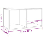 HKH Caixa Discos Vinil em Cimento - 71x34x36 Cm - Cinza