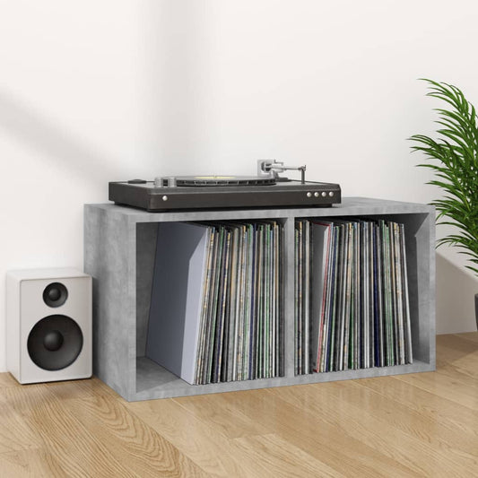 HKH Caixa Discos Vinil em Cimento - 71x34x36 Cm - Cinza