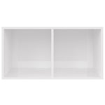 HKH Caja Discos Vinilo Derivada en Madera Brillante - 71x34x36cm - Blanca