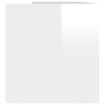 HKH Caja Discos Vinilo Derivada en Madera Brillante - 71x34x36cm - Blanca