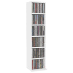 HKH Armario para CD - 21x20x88 Cm - Blanco