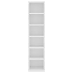 HKH Armario para CD - 21x20x88 Cm - Blanco