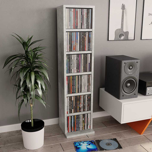 HKH Armário para CD em Cimento - 21x20x88 Cm - Cinza