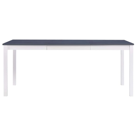 HKH Mesa de Jantar Madeira de Branco e Cinzento em Pinho
