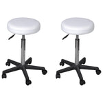 HKH Bancos de Escritório 2 pcs 35,5x84 cm em Couro Artificial - Branco